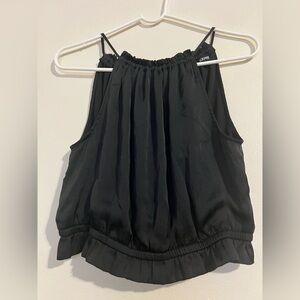 Express Black Gathered Halter Blouse